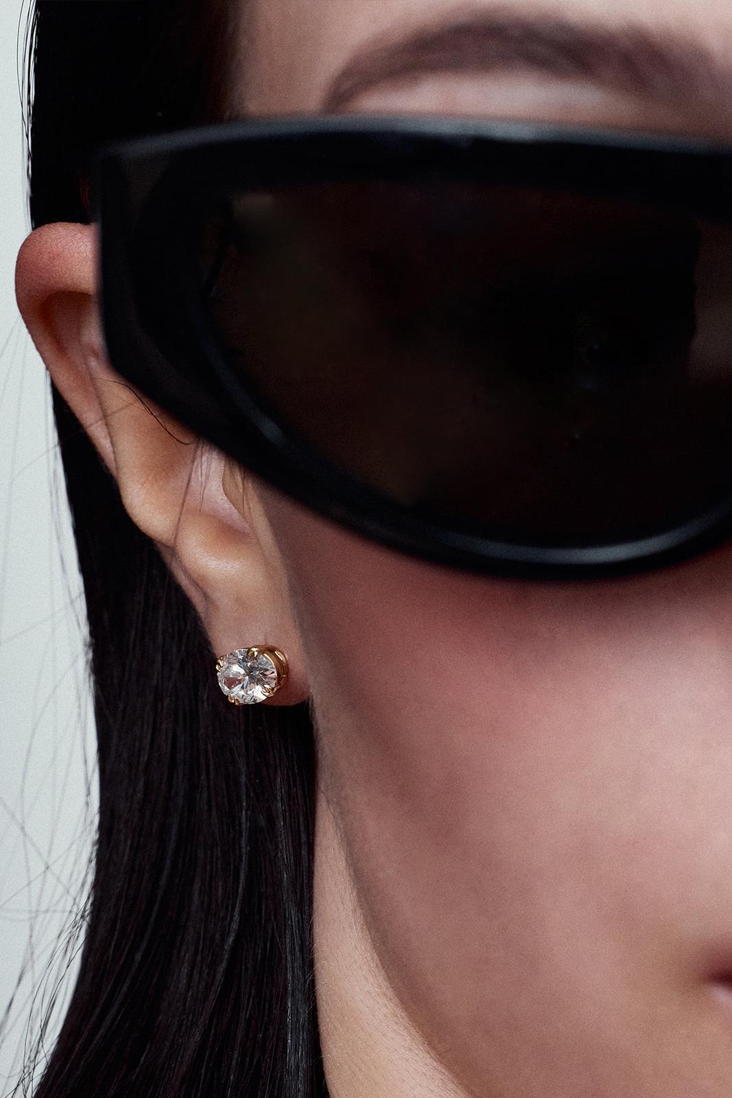 14K 1CT Oval Diamond Studs