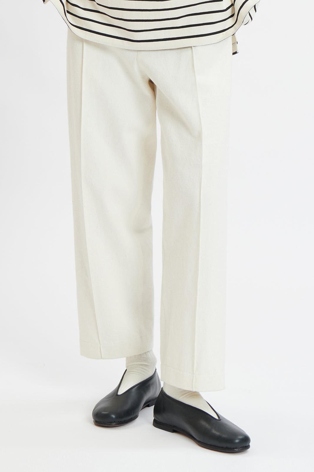 Off-white Denim Tapered Cropped Pants