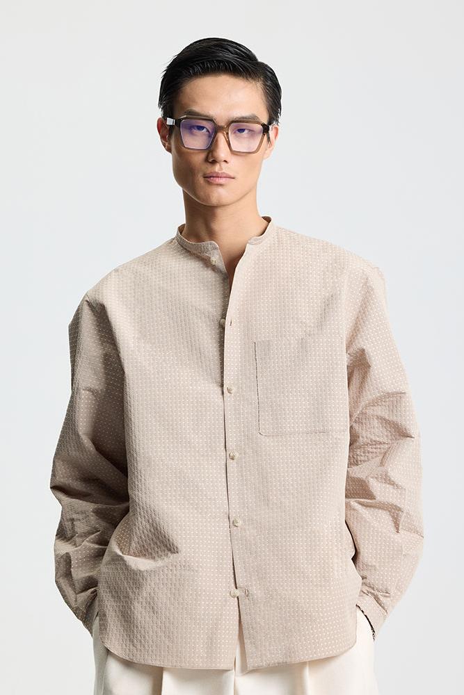 Khaki Jacquard Shirt