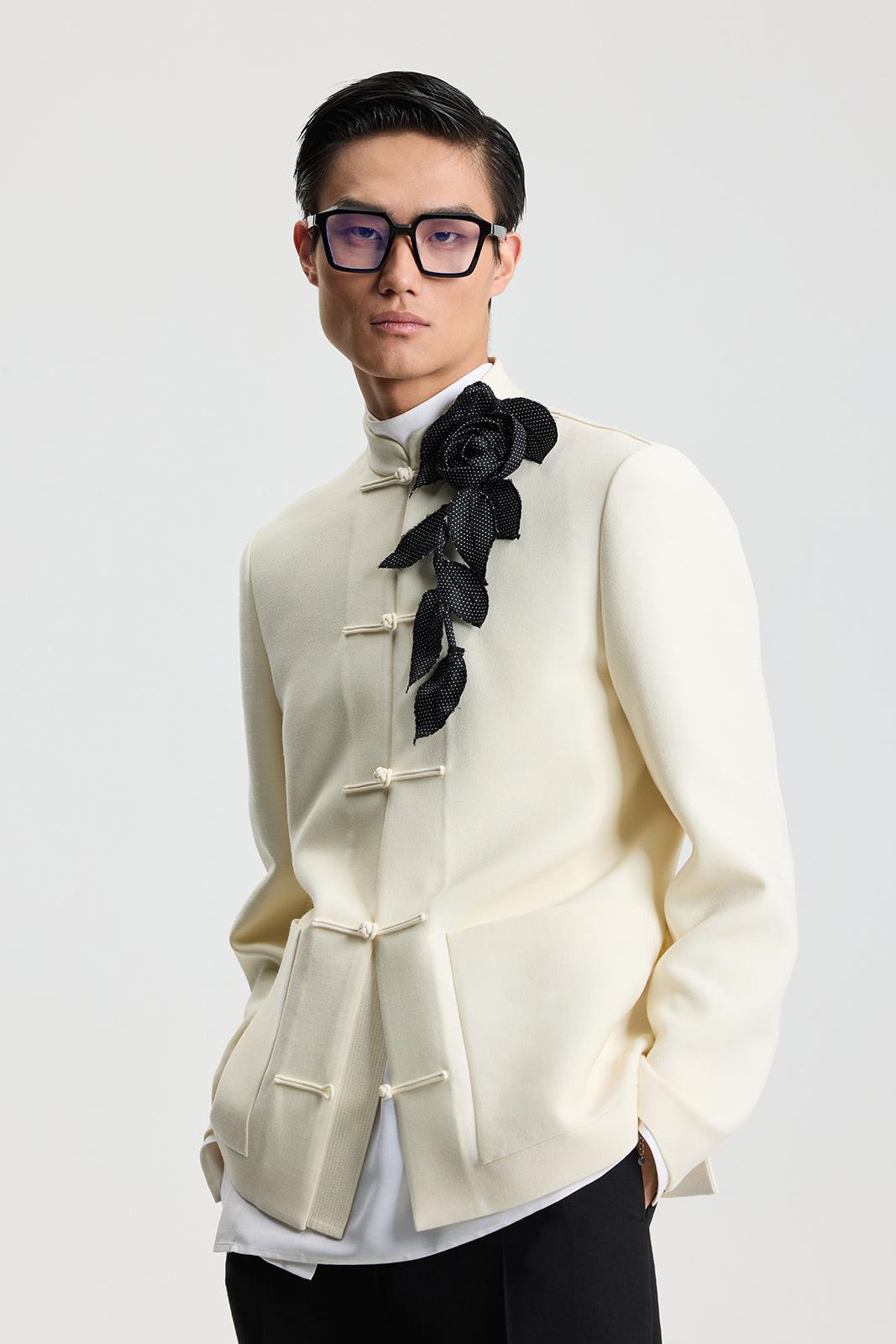 Chinese Jacket in Silk Wool
