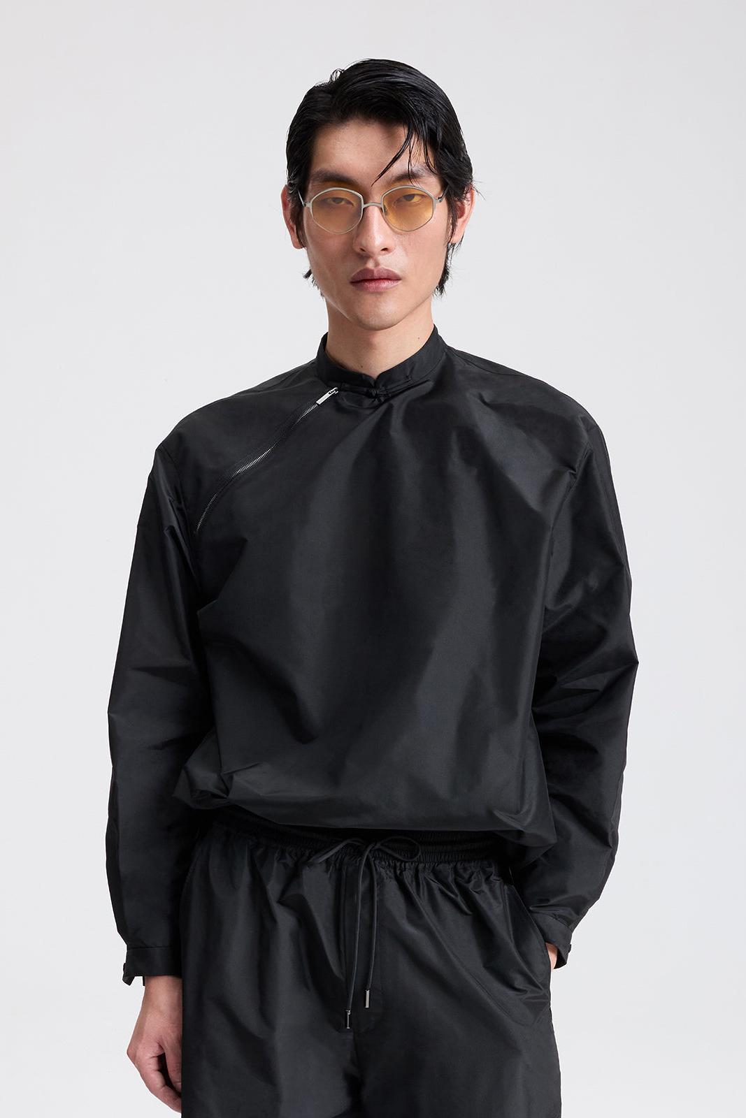 Chinese Zip Top in Silk
