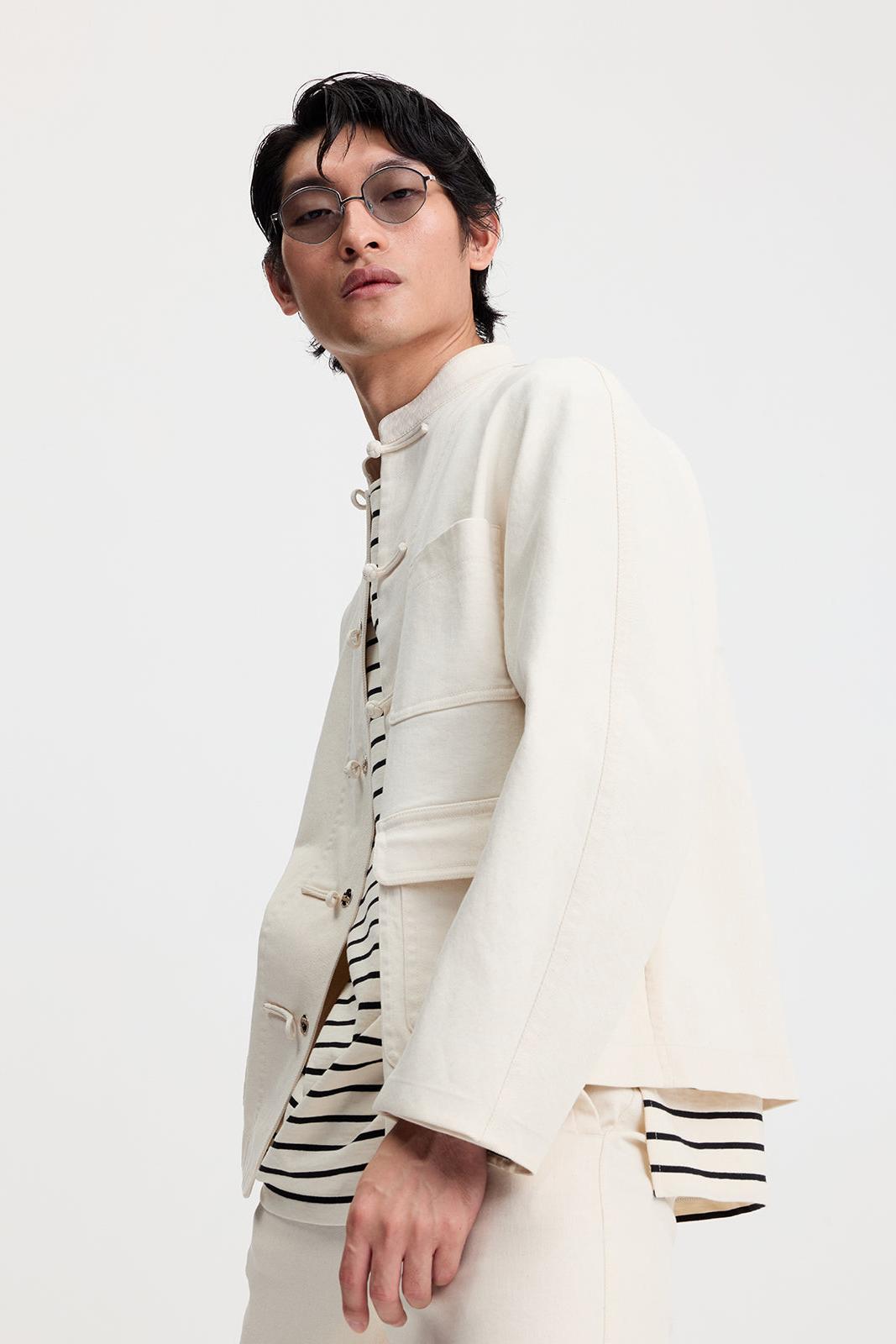 Chinese Washed Denim Jacket with Three Pocket