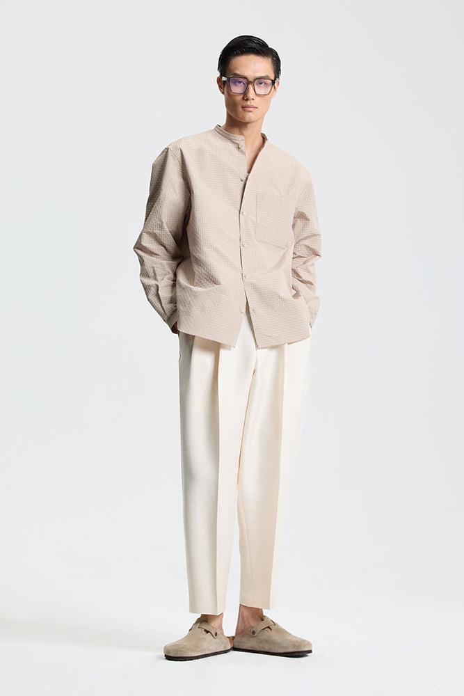 Khaki Jacquard Shirt