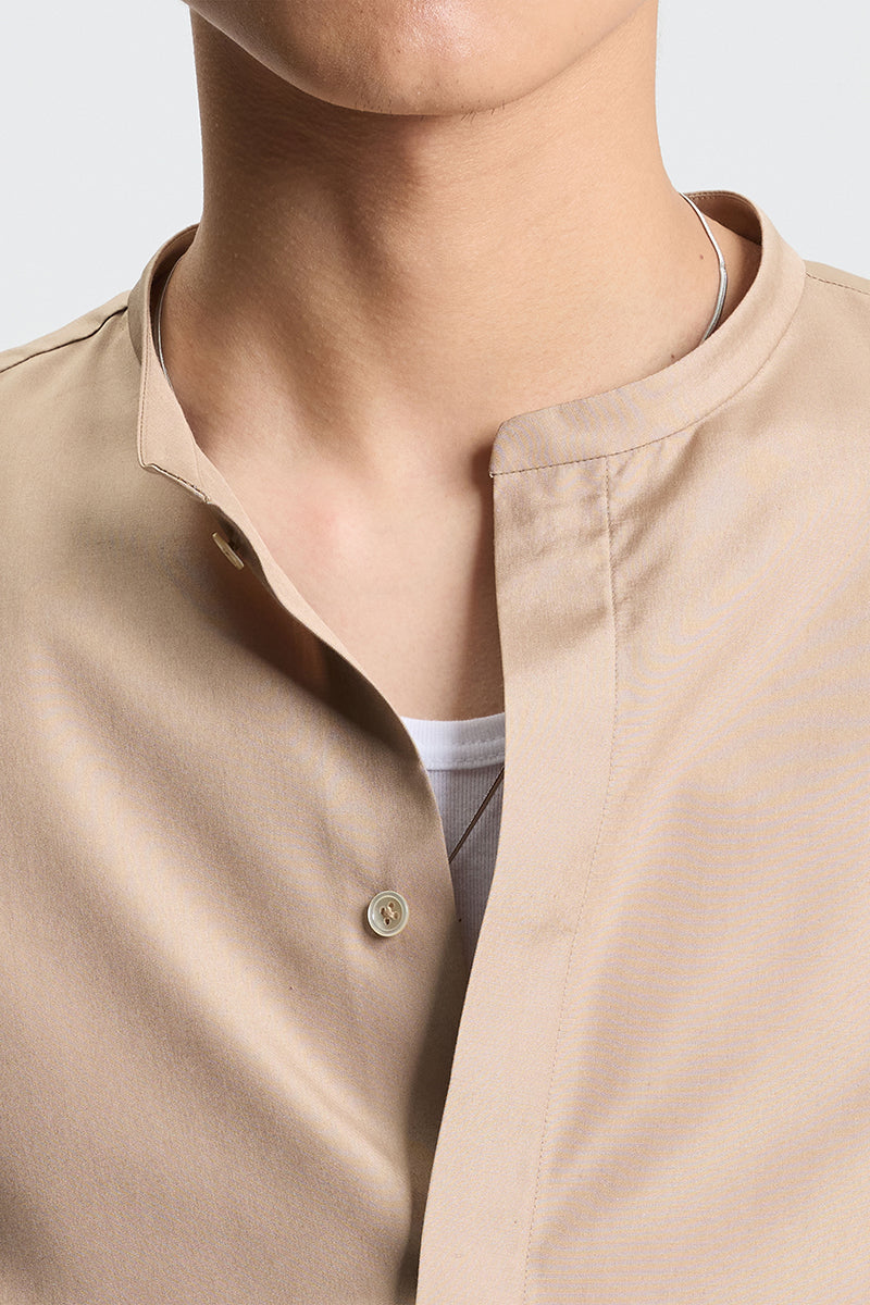 Khaki silk shirt