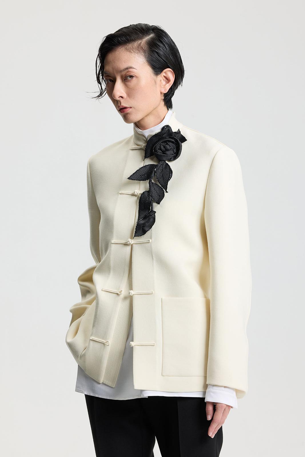 Chinese Jacket in Silk Wool