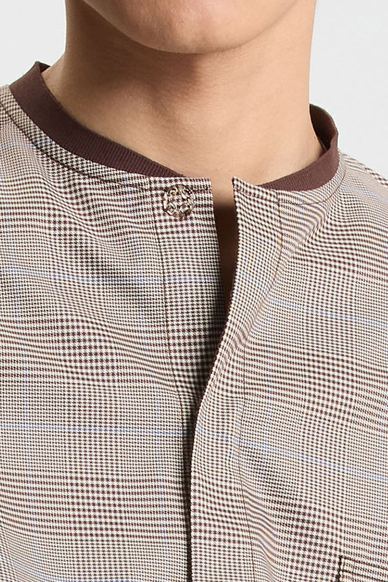 Plaid hoodie jacket