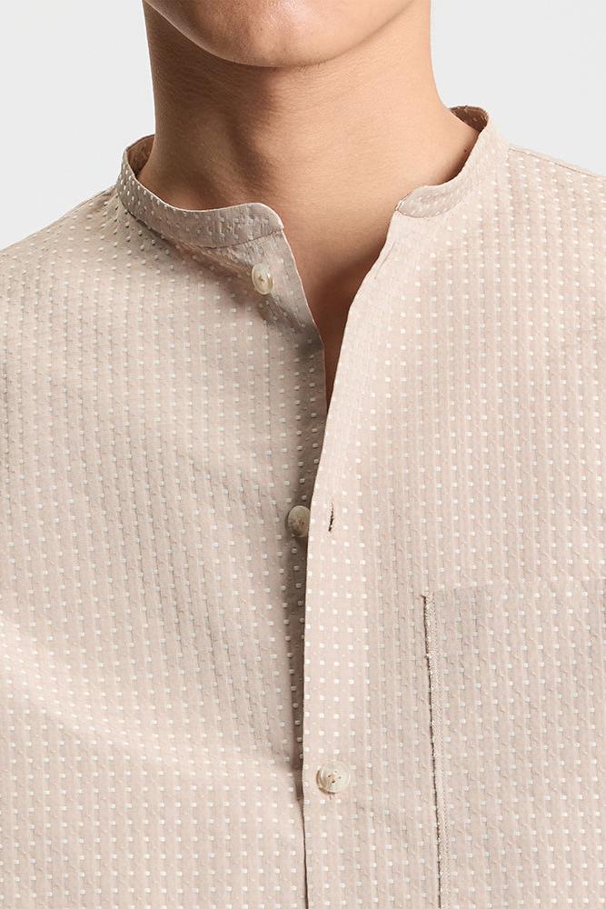 Khaki Jacquard Shirt