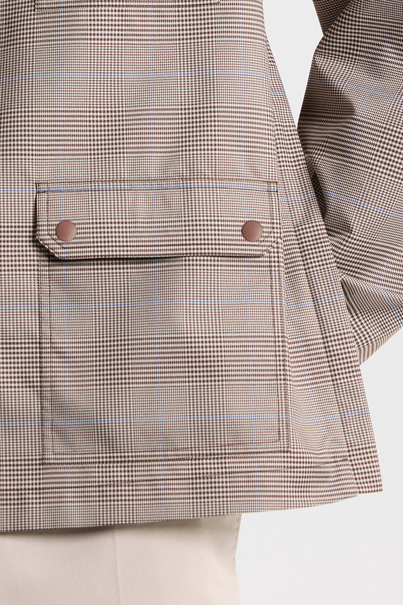 Plaid hoodie jacket