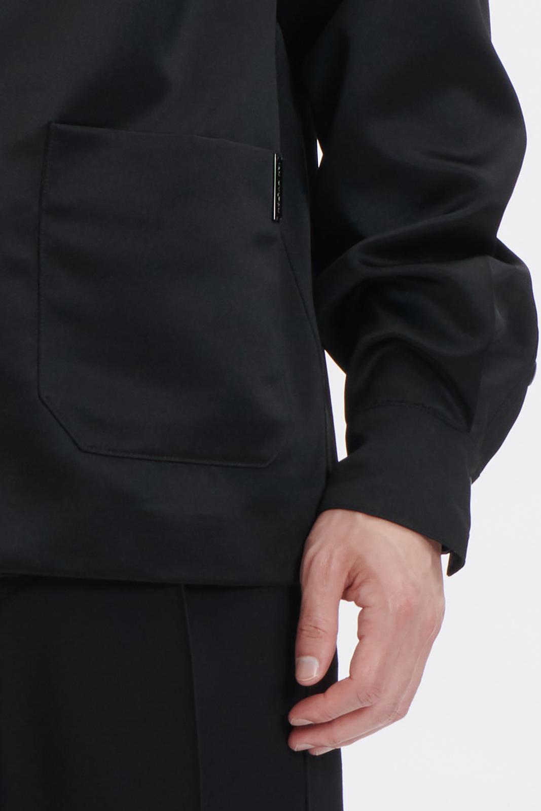 Stand Collar Jacket with Side Tie