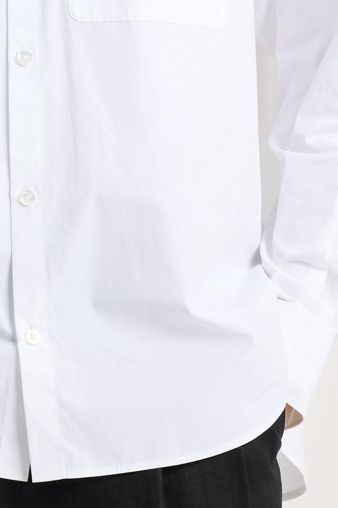 White Loose Fitting Cotton Shirt