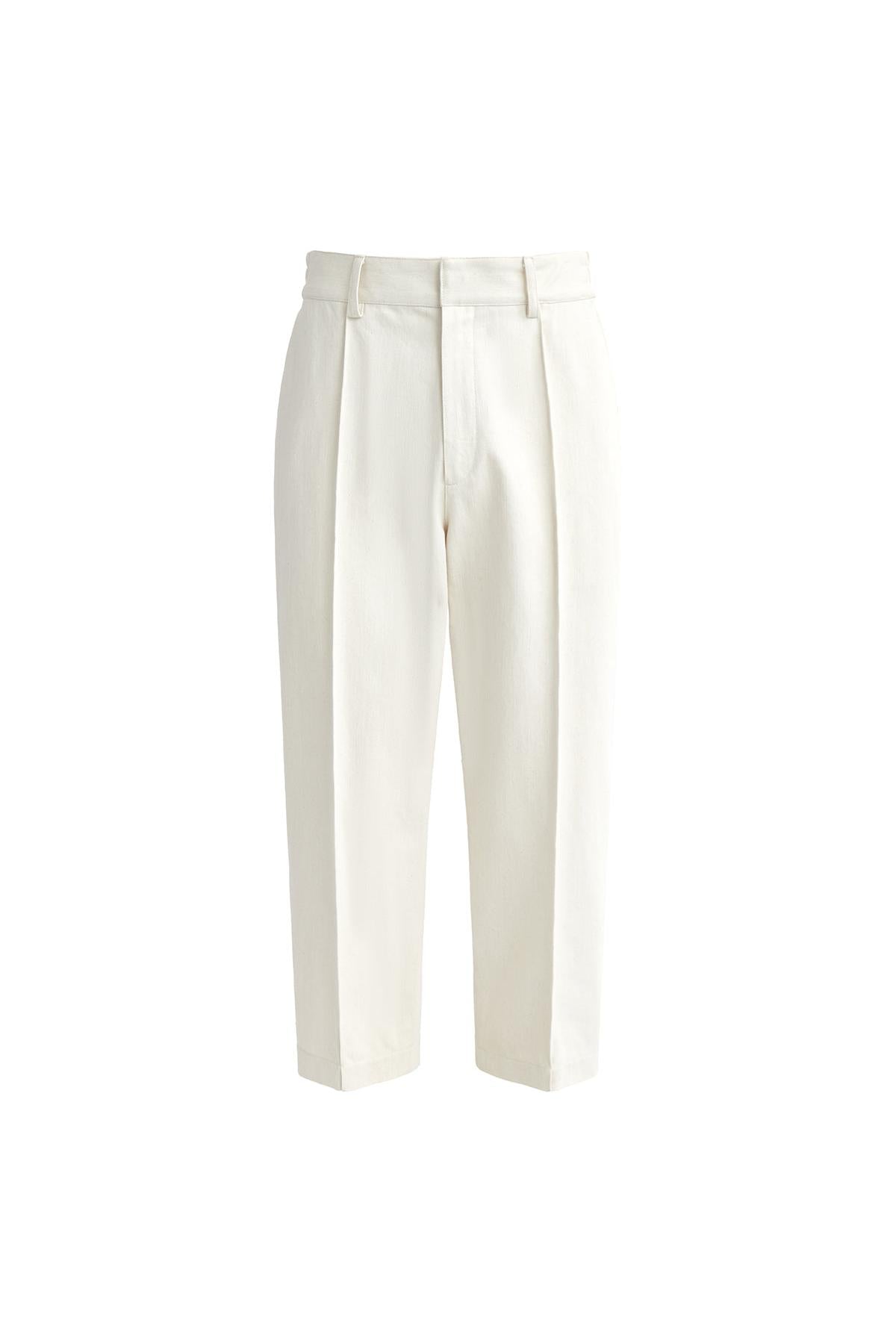 Off-white Denim Tapered Cropped Pants