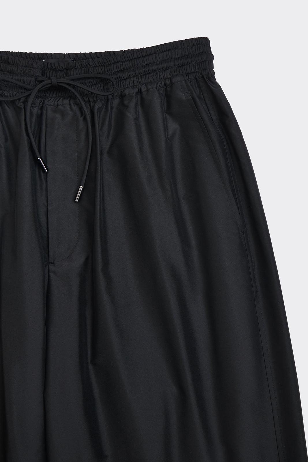 Wide Leg Pants with Drawstring in Silk