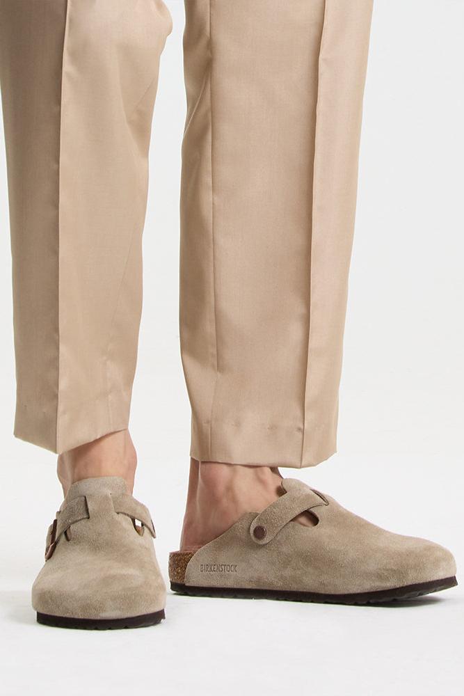 Khaki silk pants