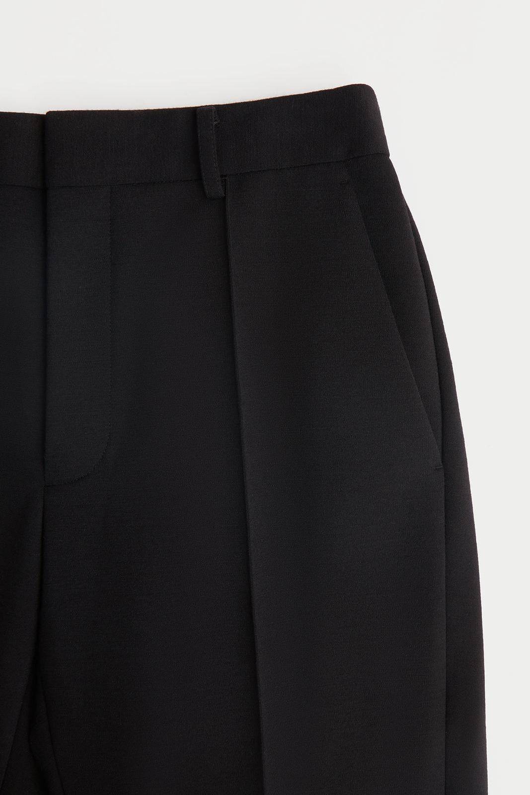 Wool Blend Slim Fit Trousers