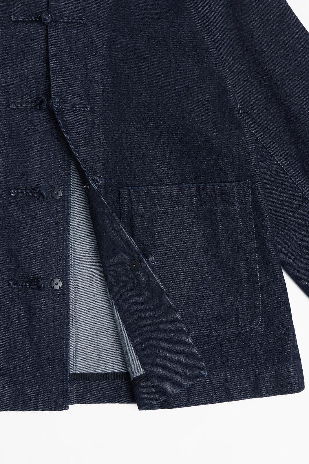 Dark Navy Denim Chinese Jacket