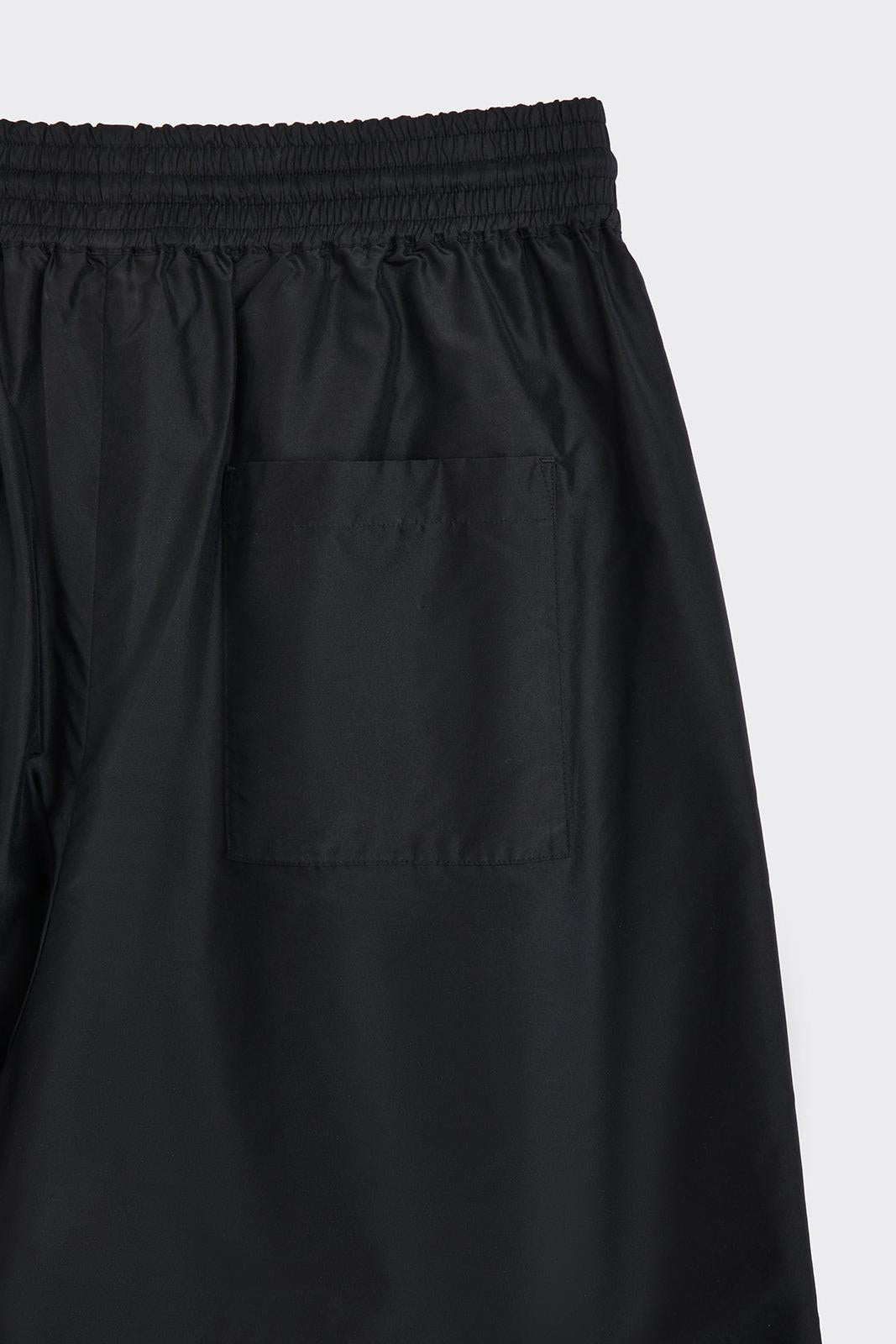 Wide Leg Pants with Drawstring in Silk
