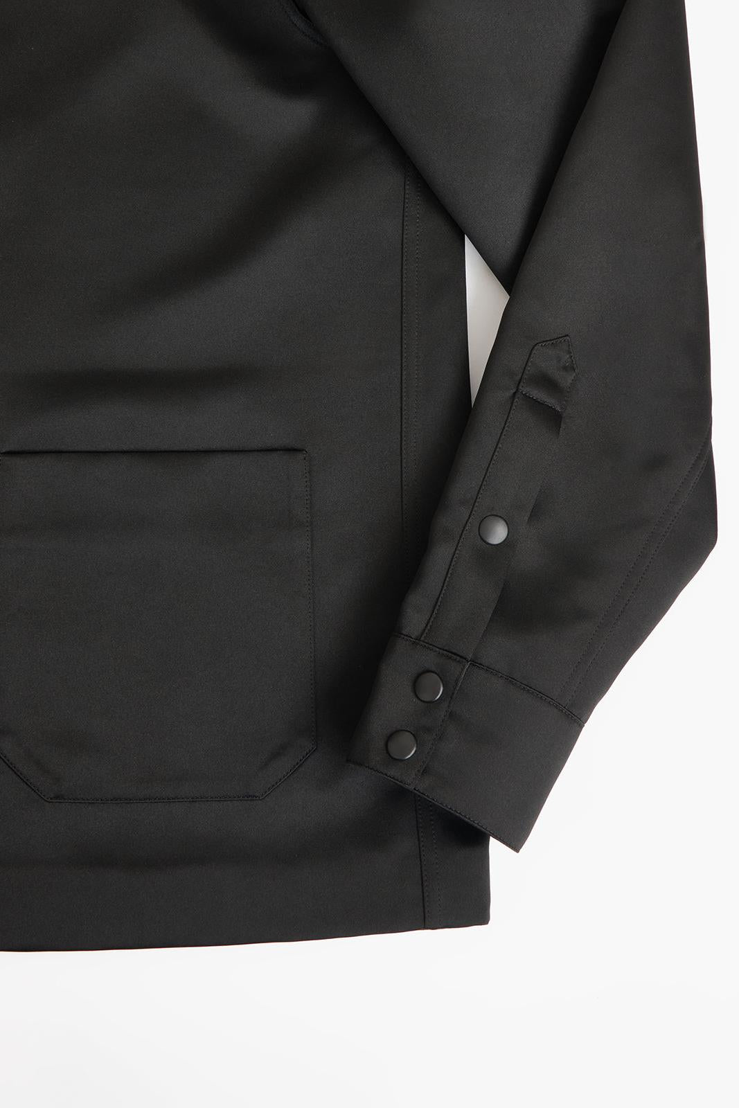 Stand Collar Jacket with Side Tie