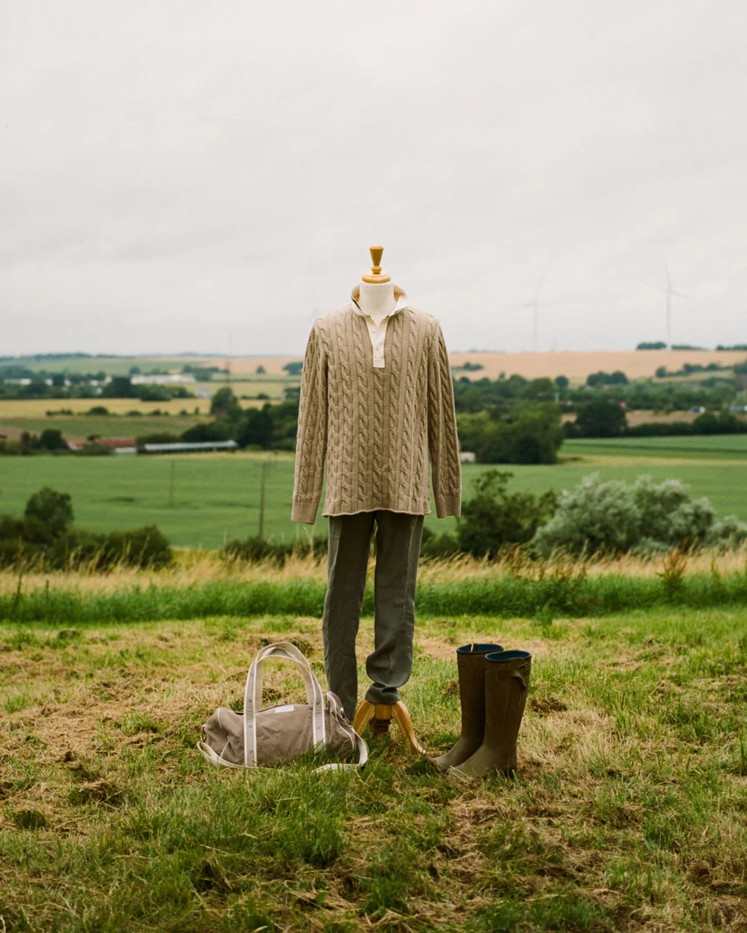 Cable Knit Rugby (Camel)