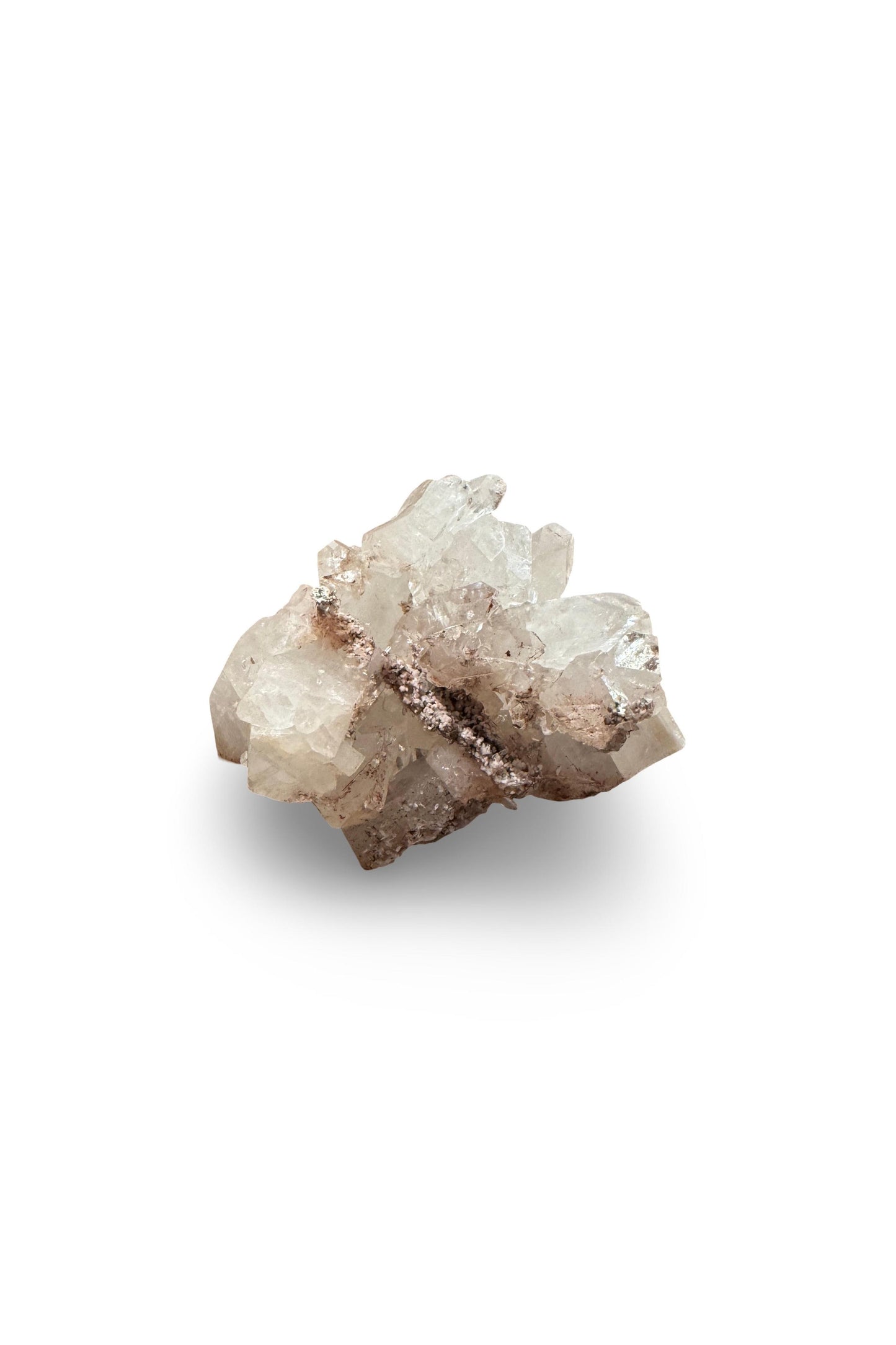 Apophyllite with Red/Pink Chalcedony (India)