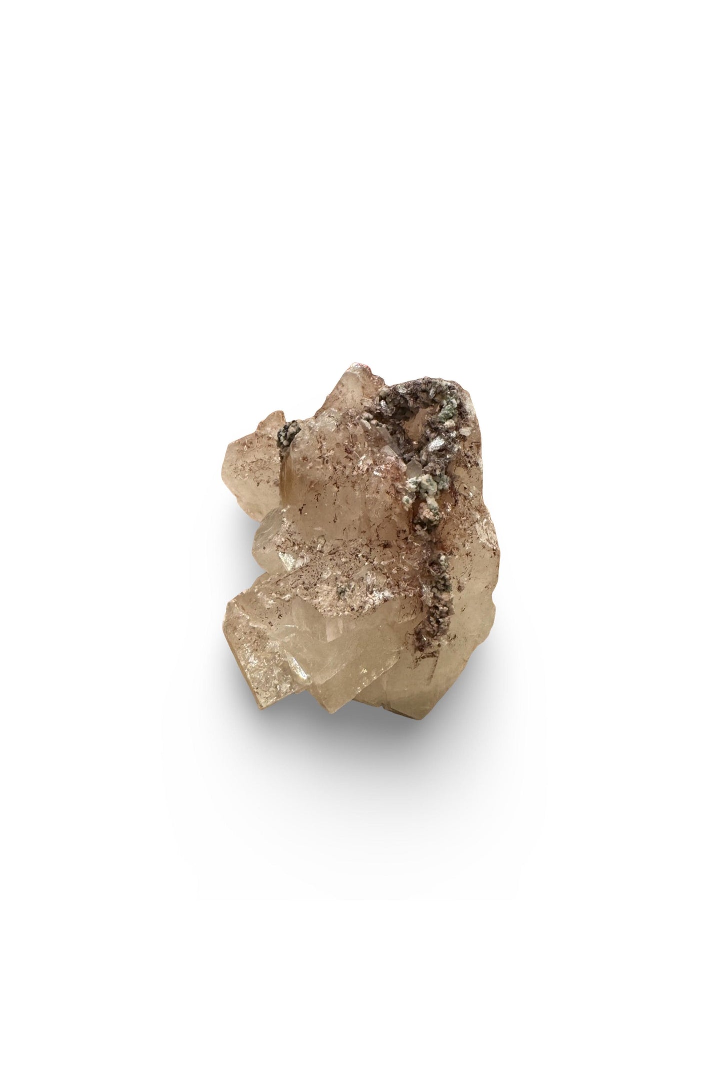 Apophyllite with pink/red chalcedony (india)