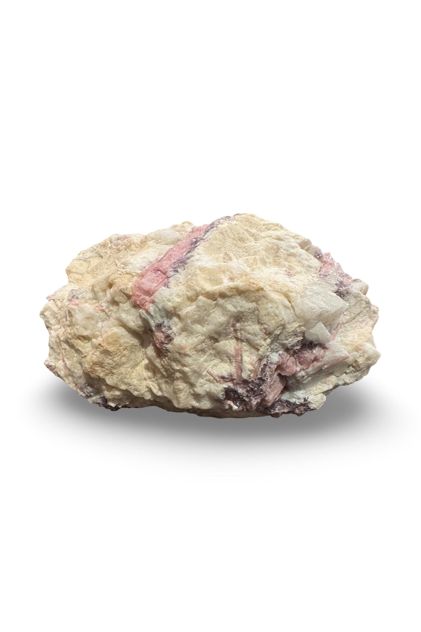 Rubellite with lepidoliteand blue albite in quartz 2