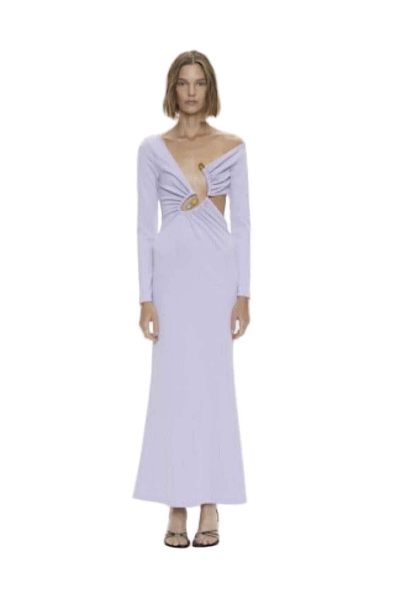 Spiral Beach Glass Long Sleeve Dress