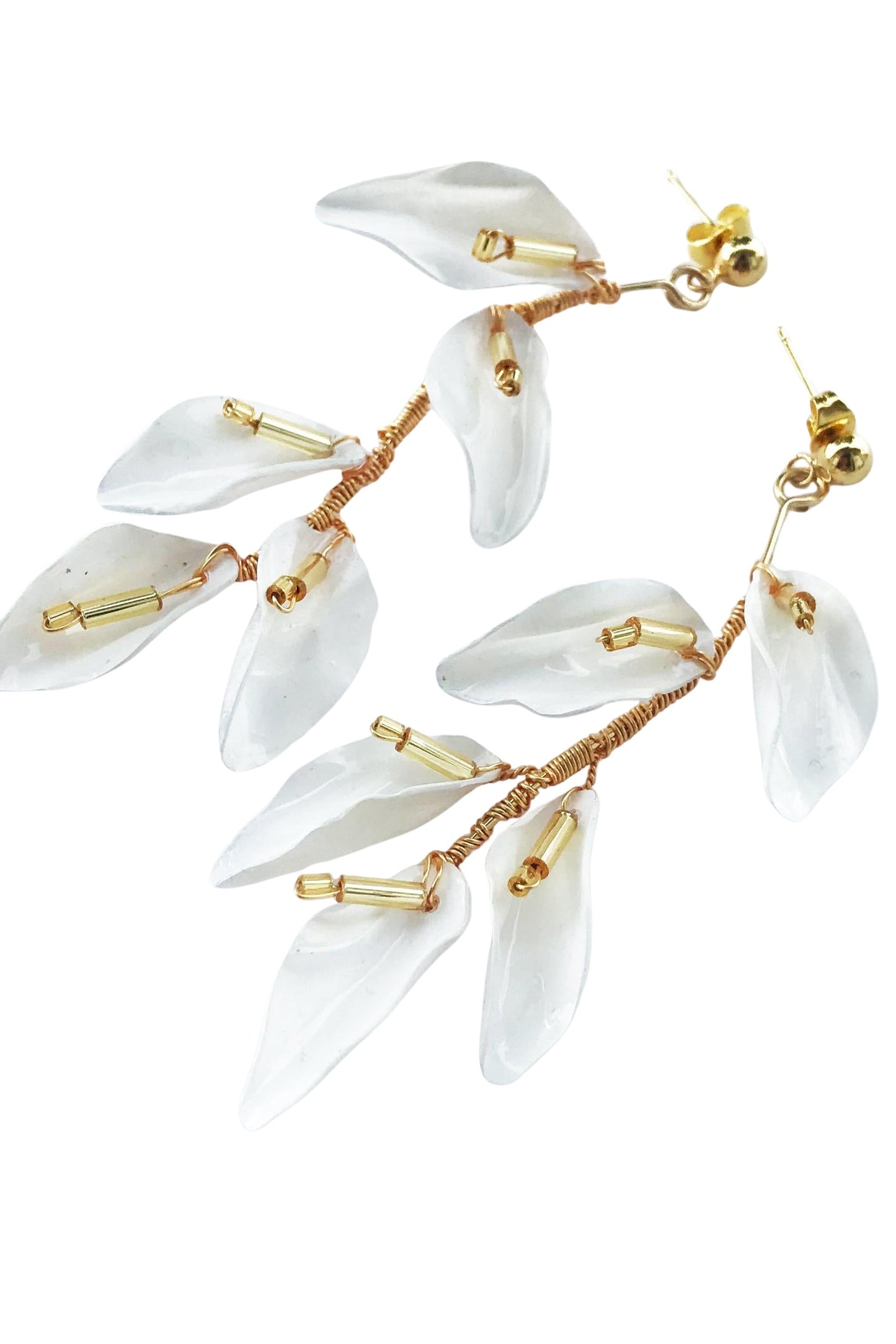 Ruscus Earrings (White)