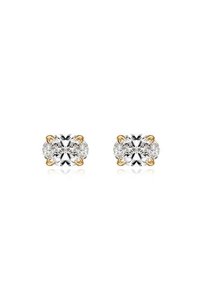 14K 1CT Oval Diamond Studs