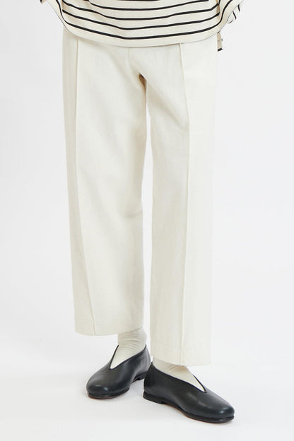 Off-white Denim Tapered Cropped Pants