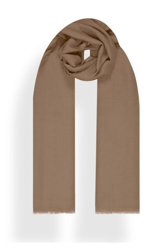 Cashmere Gauze Weave Shawl (Cream)