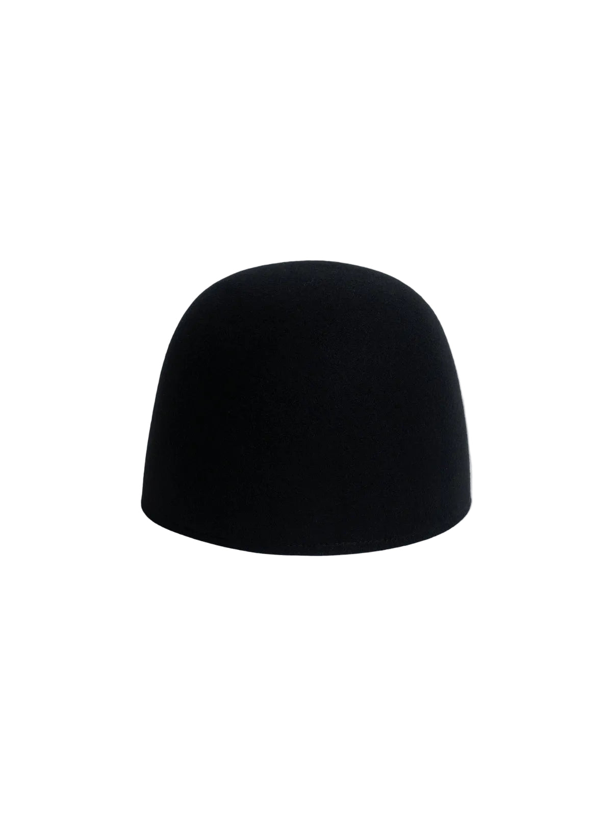 Black Wool Chinese Dome Hat