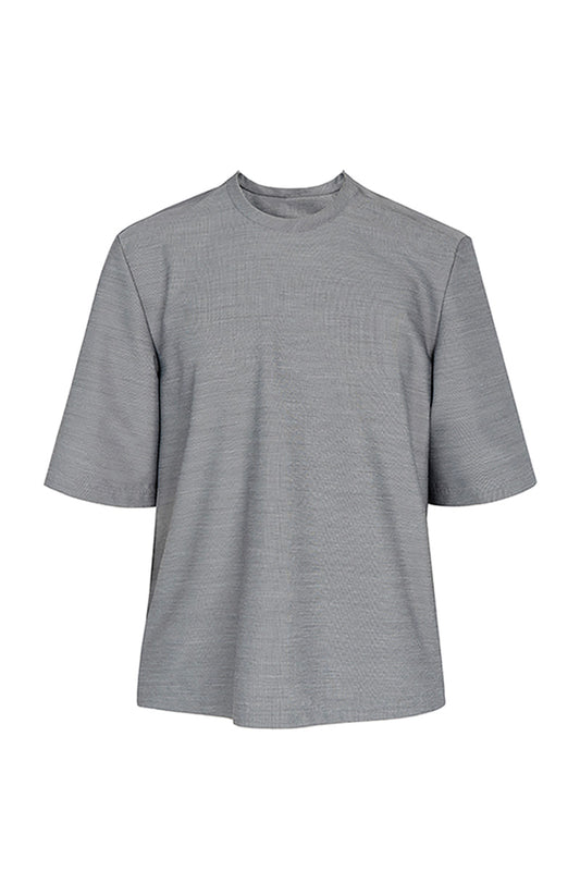 Dark gray short sleeved top