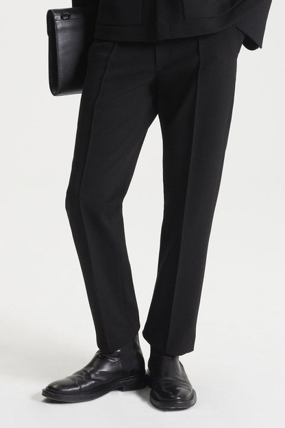 Wool Blend Slim Fit Trousers