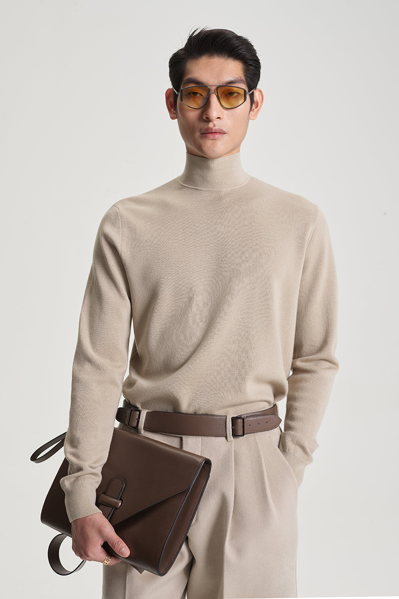 Tortoise basic turtleneck knit top