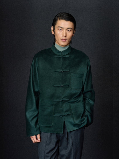 Dark Green Silk Chinese Jacket