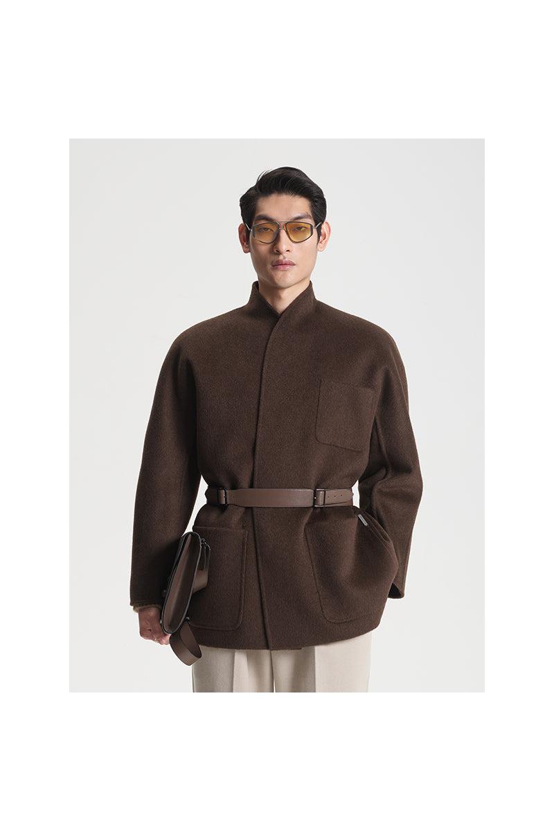 Dark Brown Yak Wool Short Coat