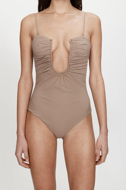 Arched Ruched One Piece