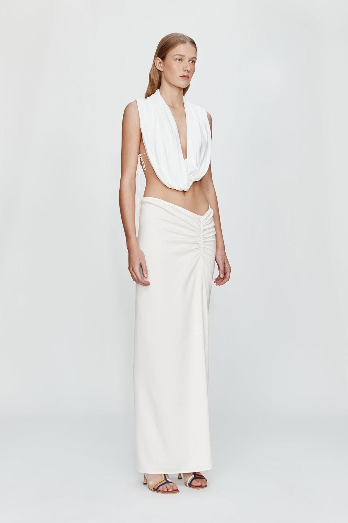 Interlocked Jersey Drape Top