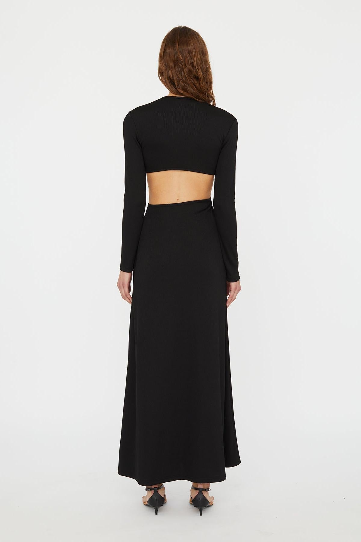 S-Buckle Longsleeve Dress