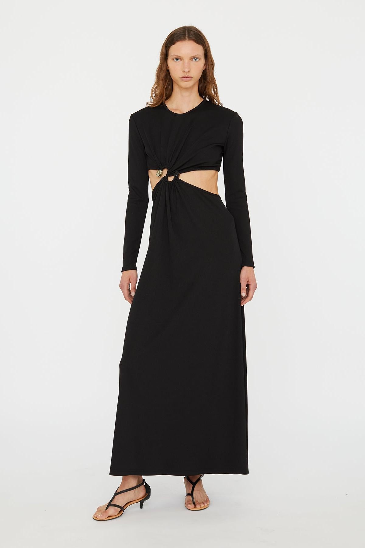 S-Buckle Longsleeve Dress