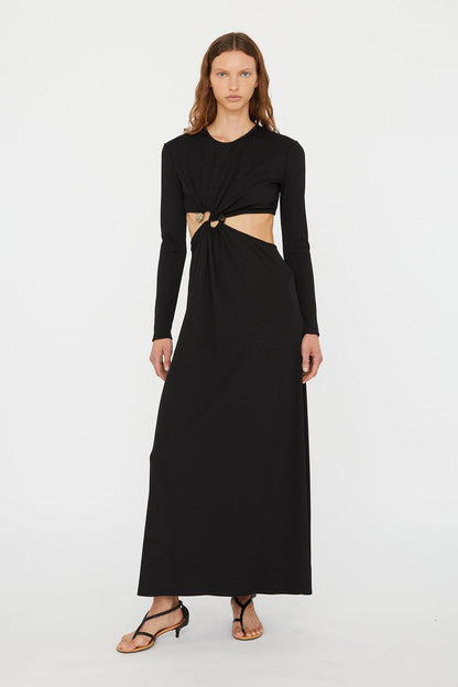 S-Buckle Longsleeve Dress