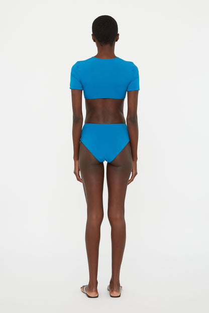 Ruched Cresent Swim Tee