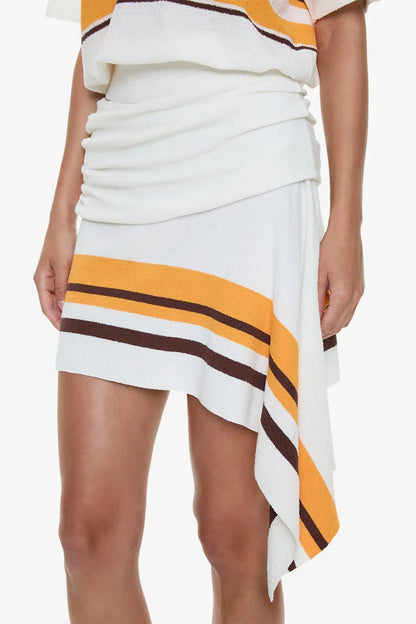 Straccio Knitted Extension Drape Mini Skirt