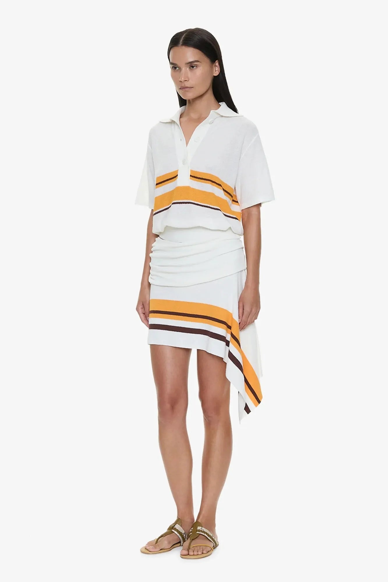 Straccio Knitted Extension Drape Mini Skirt