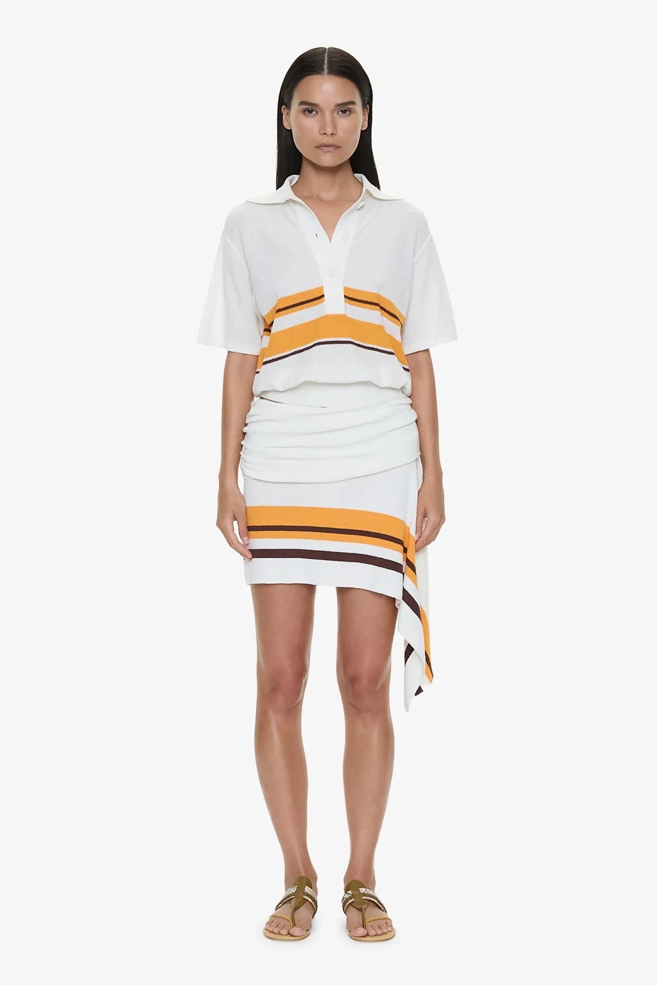 Straccio Knitted Extension Drape Mini Skirt