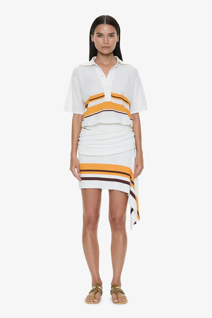 Stripe Knit Clean Polo
