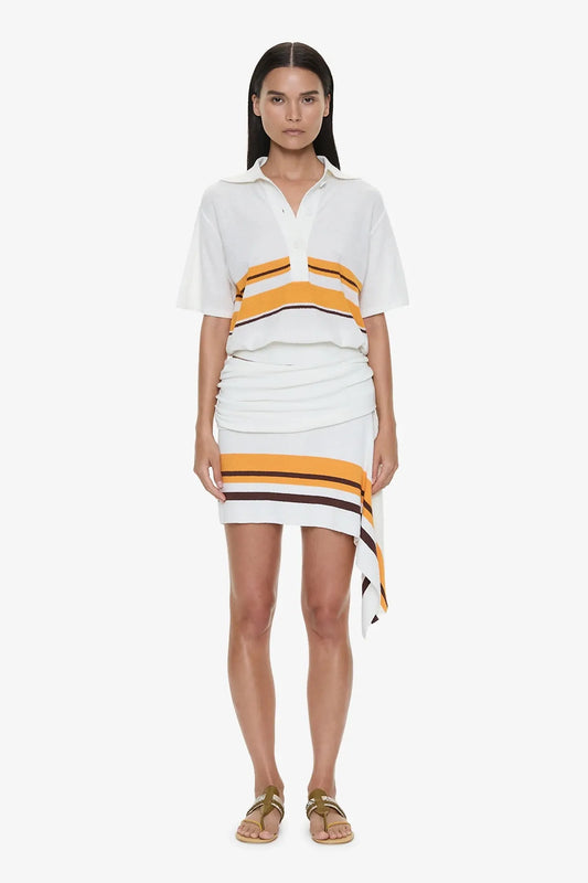 Stripe Knit Clean Polo