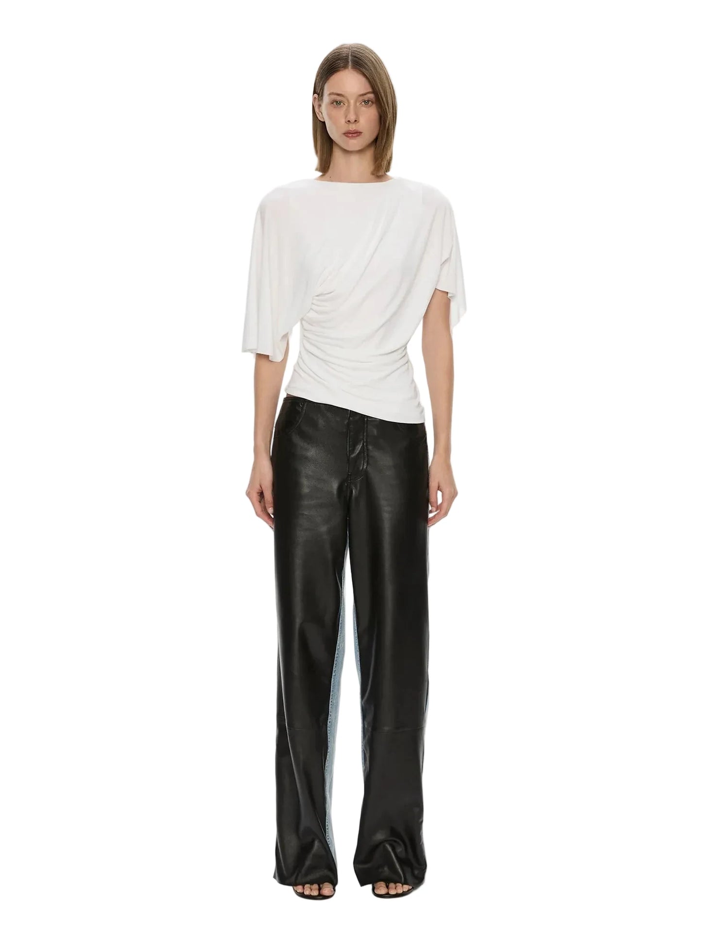 Troy Deconstruct Leather Jean