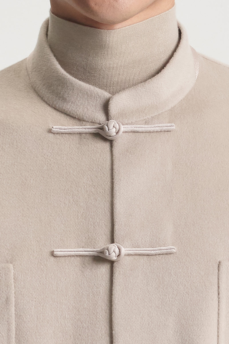 Tortoise wool cashmere Chinese jacket