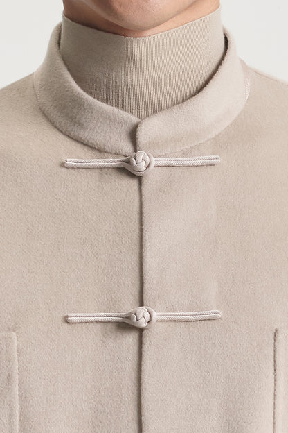 Tortoise wool cashmere Chinese jacket